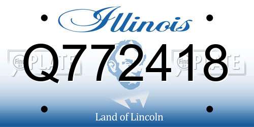 Q772418 Illinois License Plate