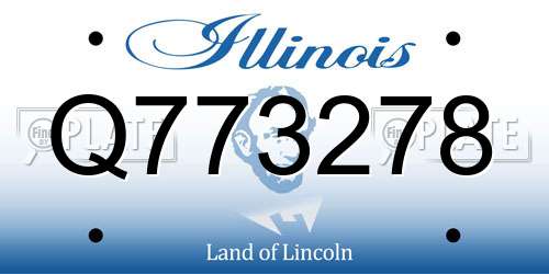 Q773278 Illinois License Plate