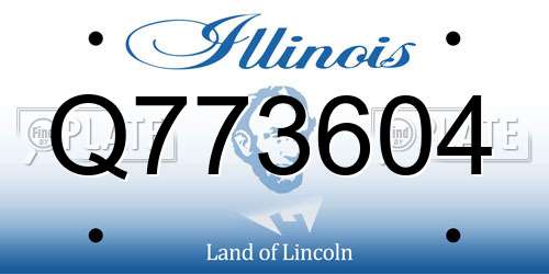 Q773604 Illinois License Plate