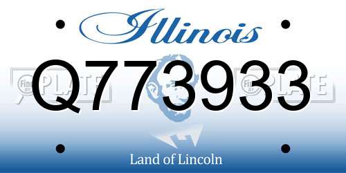 Q773933 Illinois License Plate