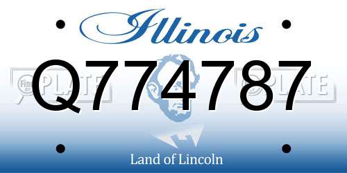 Q774787 Illinois License Plate