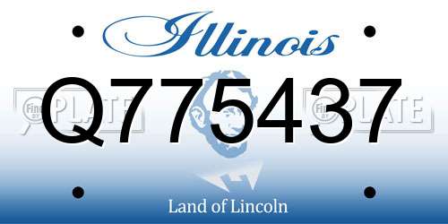 Q775437 Illinois License Plate