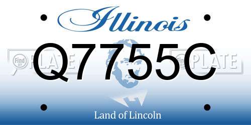 Q7755C Illinois License Plate