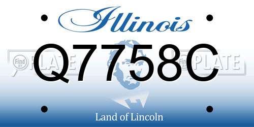 Q7758C Illinois License Plate