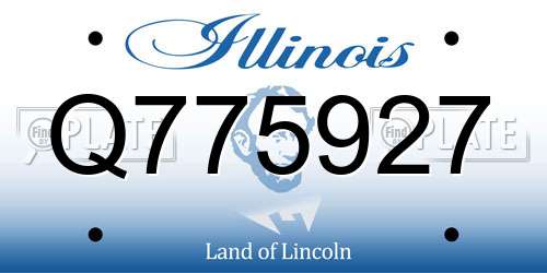 Q775927 Illinois License Plate