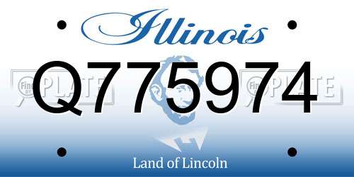 Q775974 Illinois License Plate