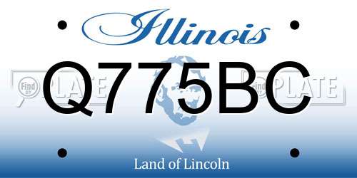 Q775BC Illinois License Plate