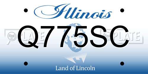 Q775SC Illinois License Plate