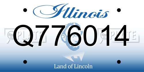 Q776014 Illinois License Plate