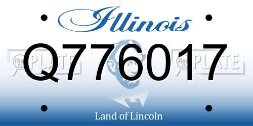 Q776017 Illinois License Plate