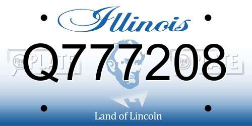 Q777208 Illinois License Plate