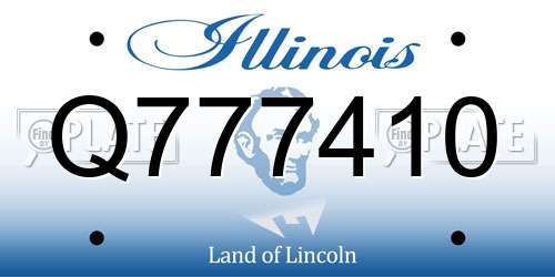 Q777410 Illinois License Plate
