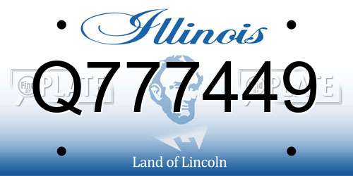 Q777449 Illinois License Plate