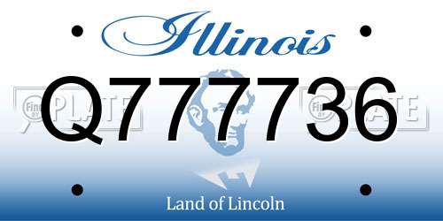 Q777736 Illinois License Plate