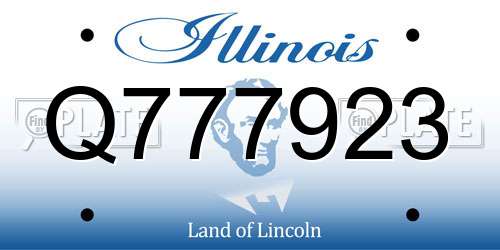Q777923 Illinois License Plate