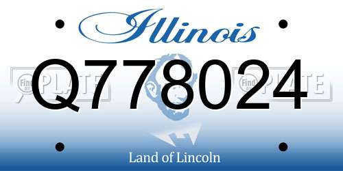 Q778024 Illinois License Plate