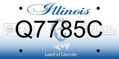 Q7785C Illinois License Plate