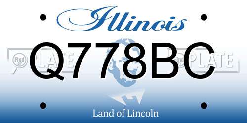 Q778BC Illinois License Plate