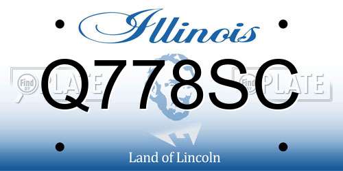 Q778SC Illinois License Plate