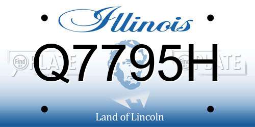 Q7795H Illinois License Plate