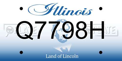 Q7798H Illinois License Plate