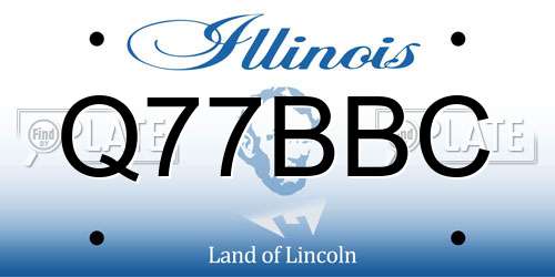 Q77BBC Illinois License Plate