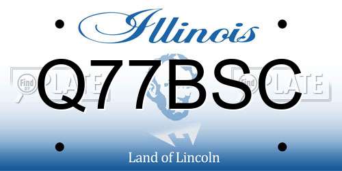 Q77BSC Illinois License Plate