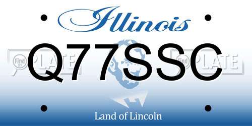Q77SSC Illinois License Plate