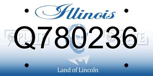Q780236 Illinois License Plate