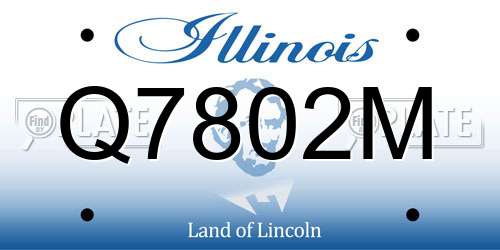 Q7802M Illinois License Plate