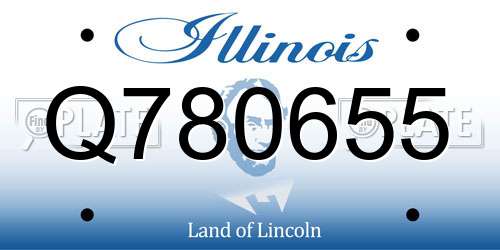 Q780655 Illinois License Plate
