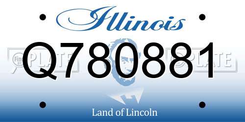 Q780881 Illinois License Plate