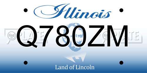Q780ZM Illinois License Plate