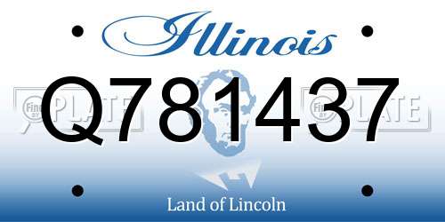 Q781437 Illinois License Plate