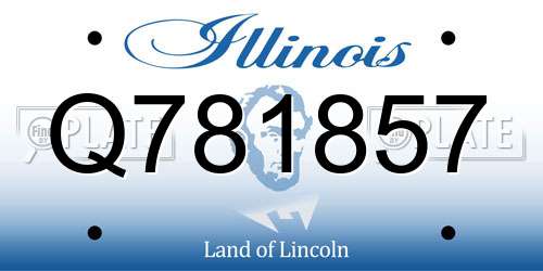 Q781857 Illinois License Plate