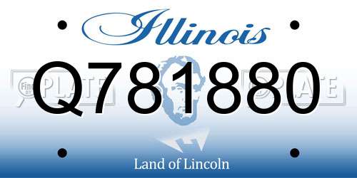 Q781880 Illinois License Plate