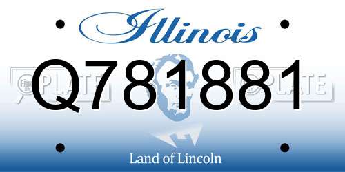 Q781881 Illinois License Plate