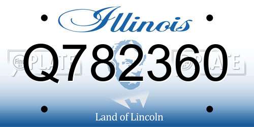 Q782360 Illinois License Plate
