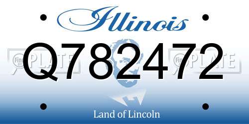 Q782472 Illinois License Plate