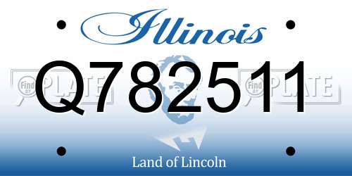 Q782511 Illinois License Plate