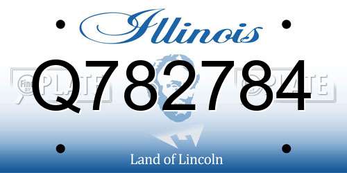 Q782784 Illinois License Plate