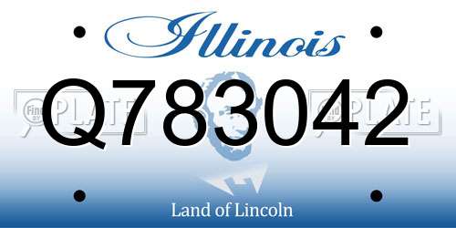 Q783042 Illinois License Plate