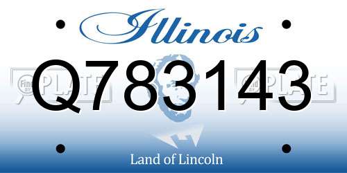 Q783143 Illinois License Plate