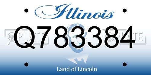 Q783384 Illinois License Plate