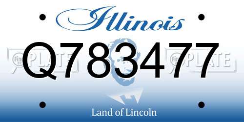 Q783477 Illinois License Plate