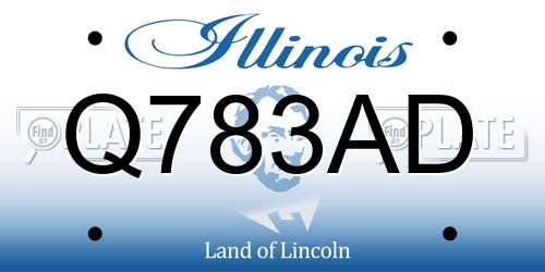 Q783AD Illinois License Plate