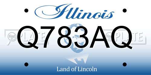 Q783AQ Illinois License Plate