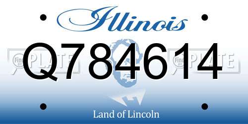 Q784614 Illinois License Plate