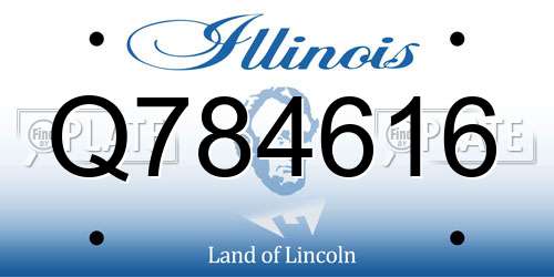 Q784616 Illinois License Plate