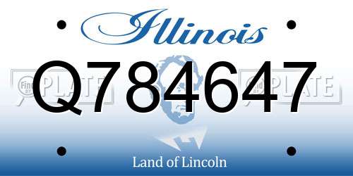 Q784647 Illinois License Plate